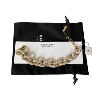 BaubleBar Gold and Crystal Bracelet